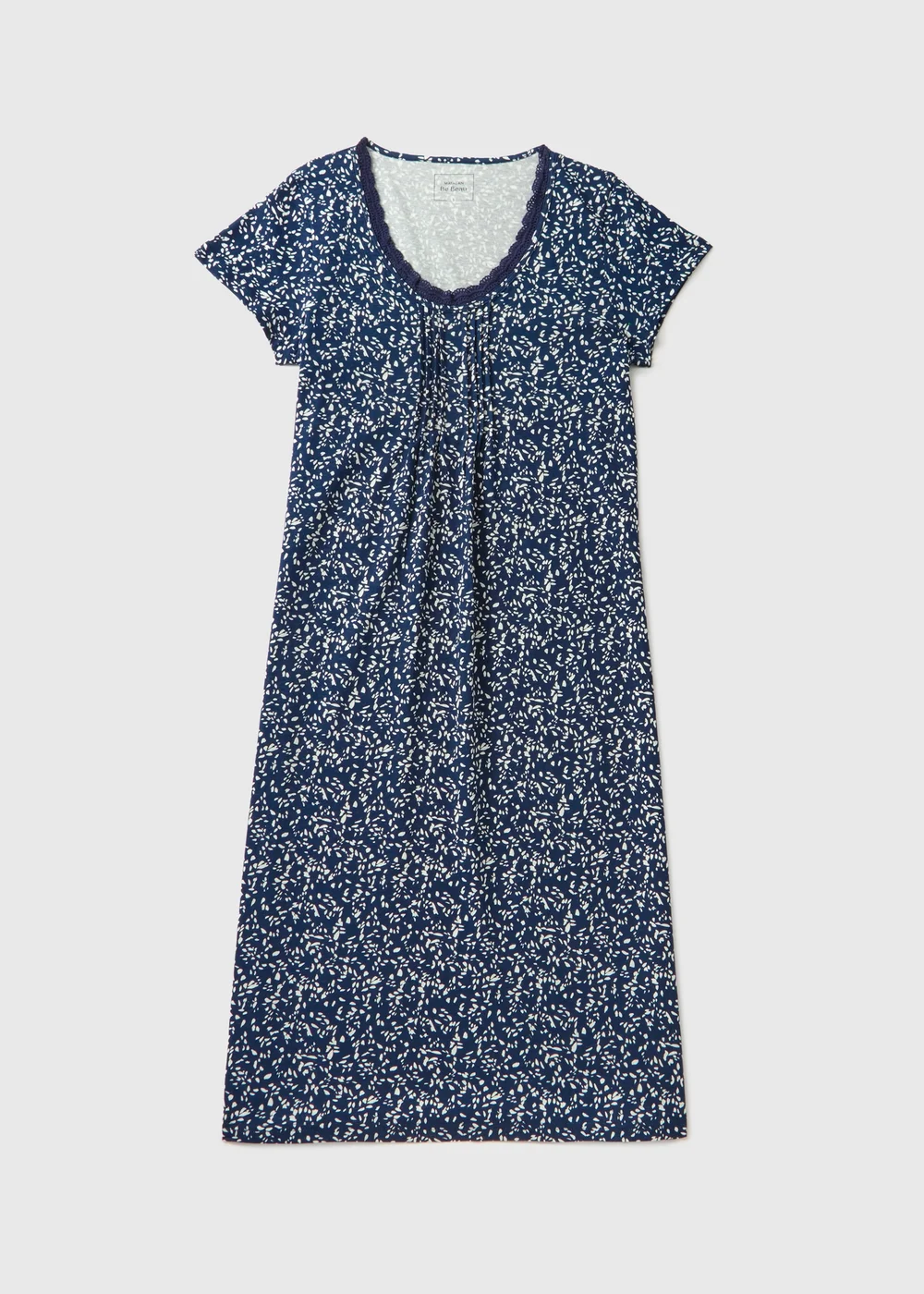 Navy Spot Lace Nightie - Extra small Image 3