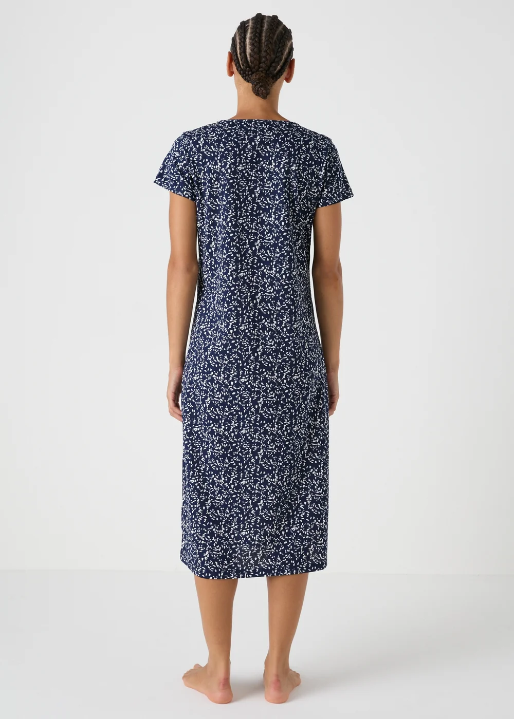 Navy Spot Lace Nightie - Extra small Image 2