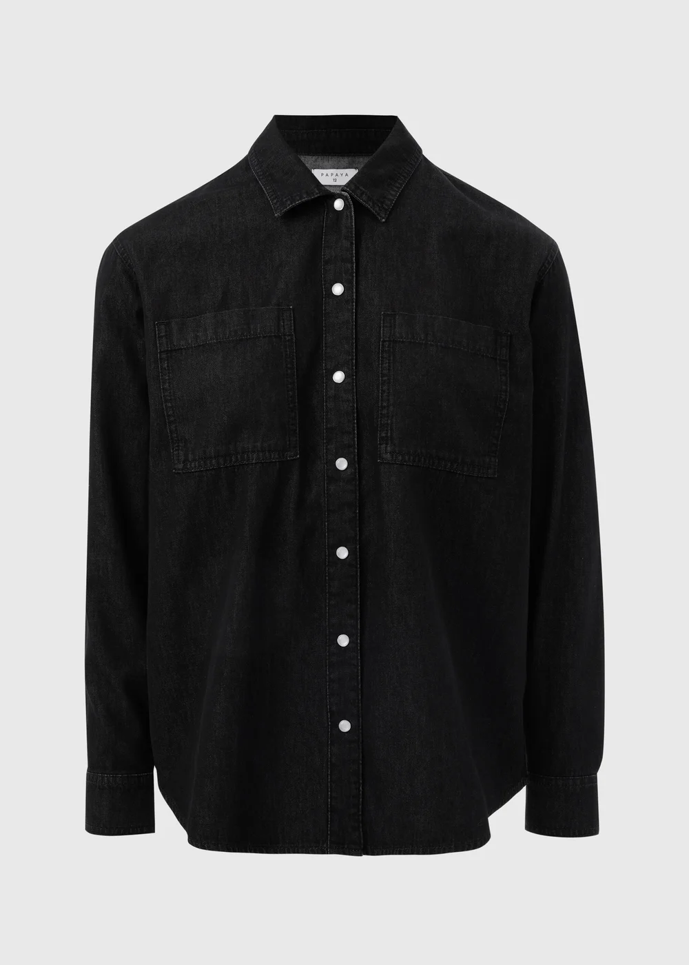 Black Denim Shirt - Size 8 Image 4