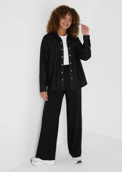 Black Denim Shirt - Size 8 Image 3