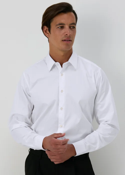 Taylor & Wright White Regular Fit Cotton Shirt - S Image 1