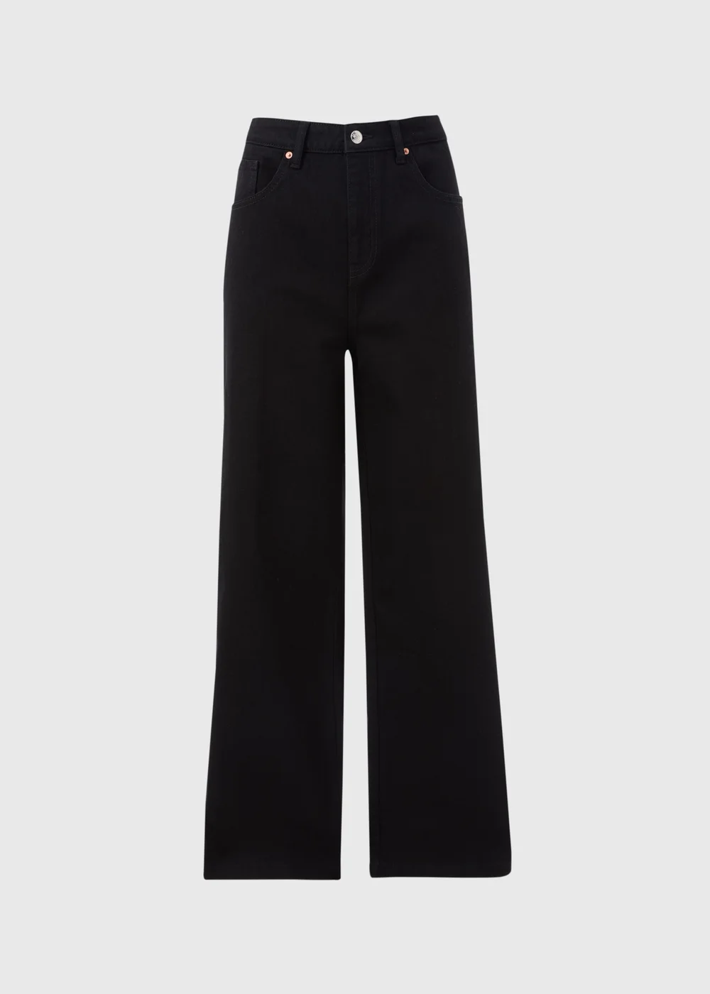Black Wide Leg Jeans - 8/L29 Image 1