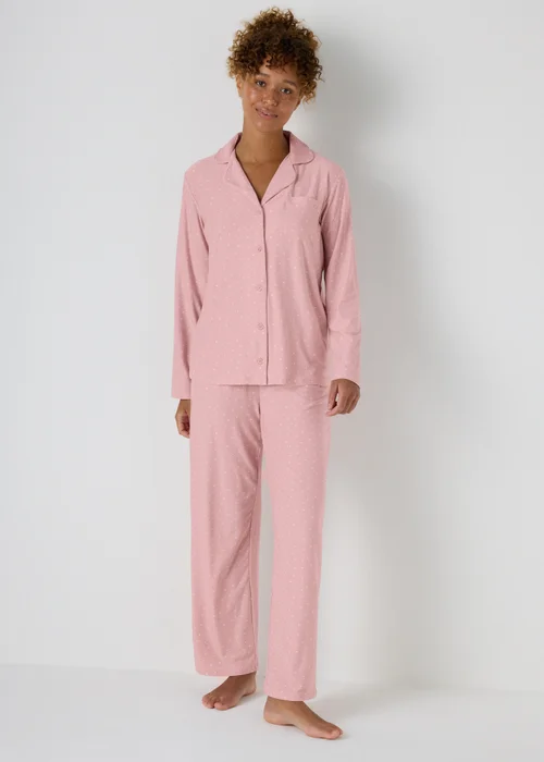 Pink Spot Traditional Pyjama Set - Extra small Image 2