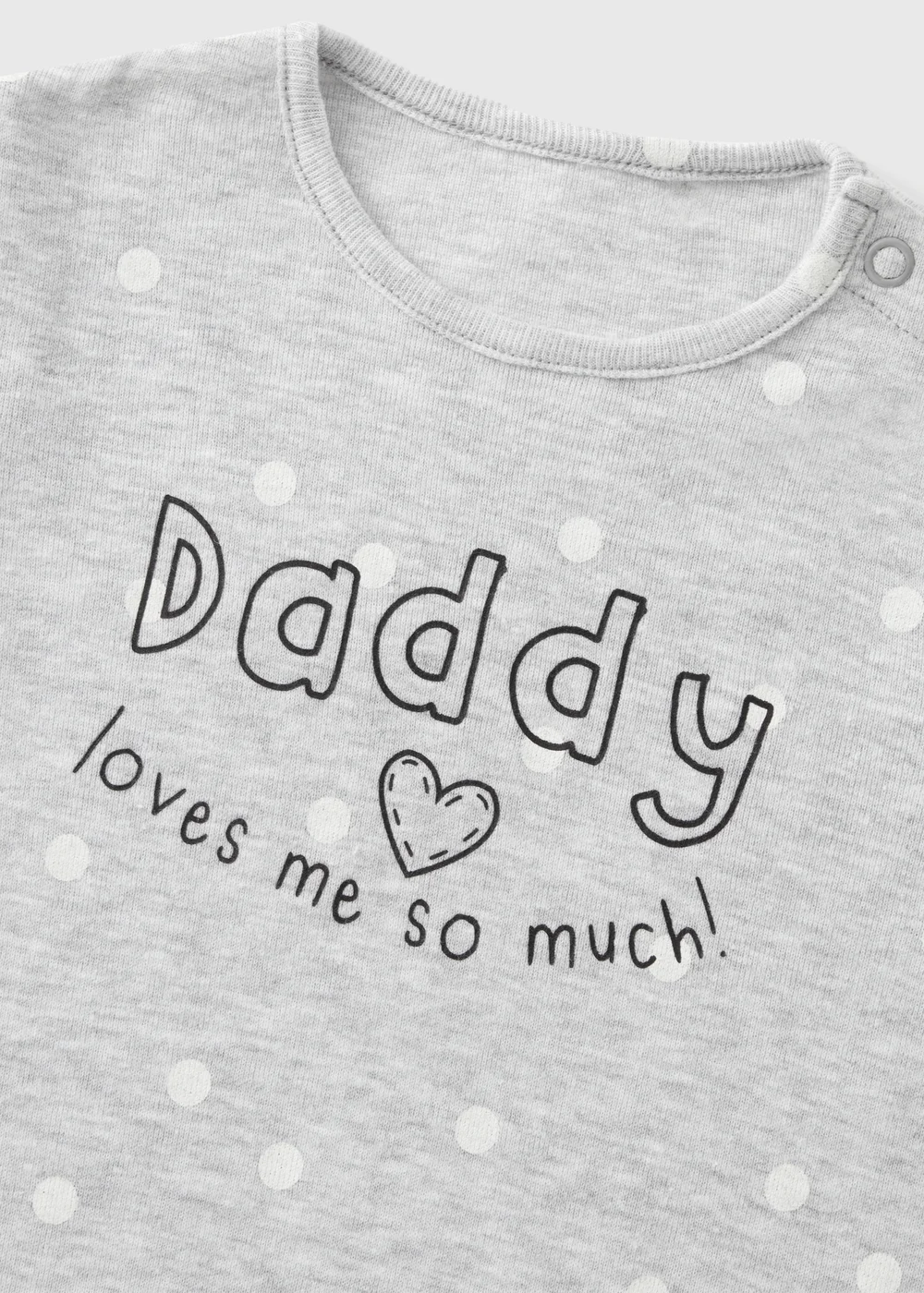 Baby Grey Daddy Sleepsuit (Newborn-18mths) - Age 0 - 3 Months Image 2