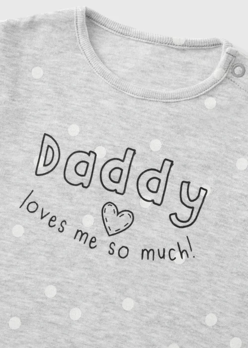 Baby Grey Daddy Sleepsuit (Newborn-18mths) - Age 0 - 3 Months Image 2