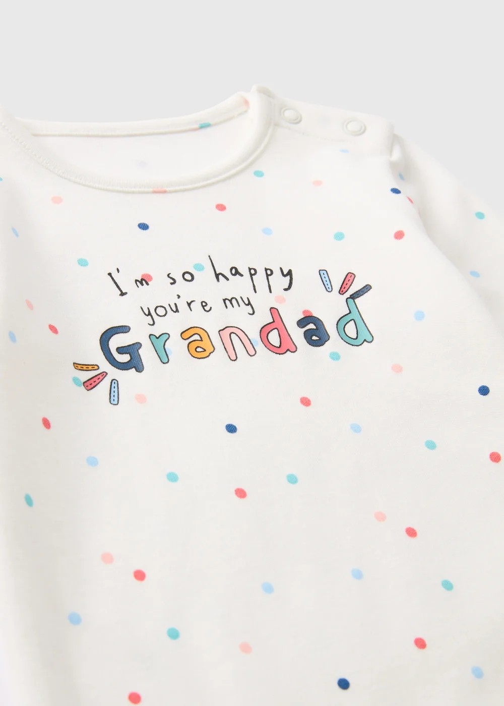 Baby Cream Grandad Sleepsuit (Newborn-18mths) - Age 0 - 3 Months Image 2