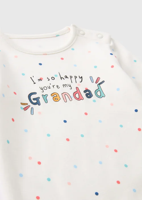 Baby Cream Grandad Sleepsuit (Newborn-18mths) - Age 0 - 3 Months Image 2