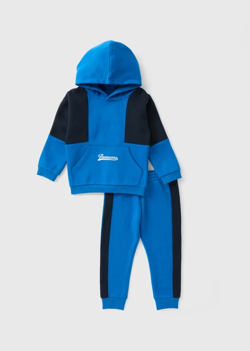 Boys Blue Hoodie & Jogging Bottom Set (1-7yrs) - 1 half year to 2 Image 1