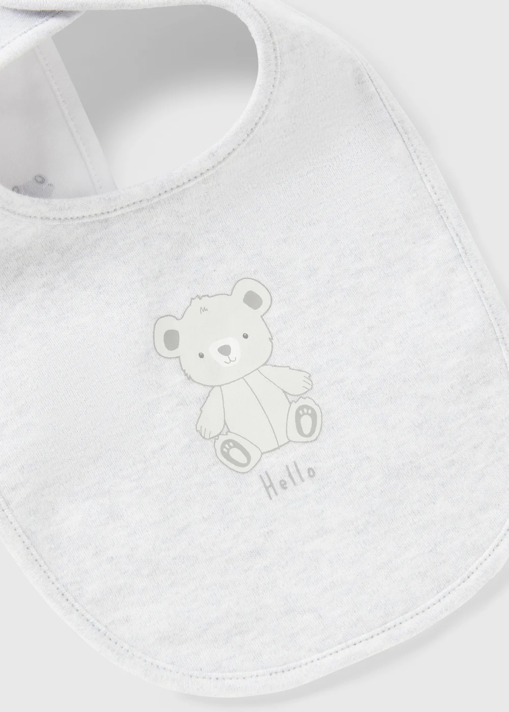2 Pack Baby Grey Bibs - One Size Image 2