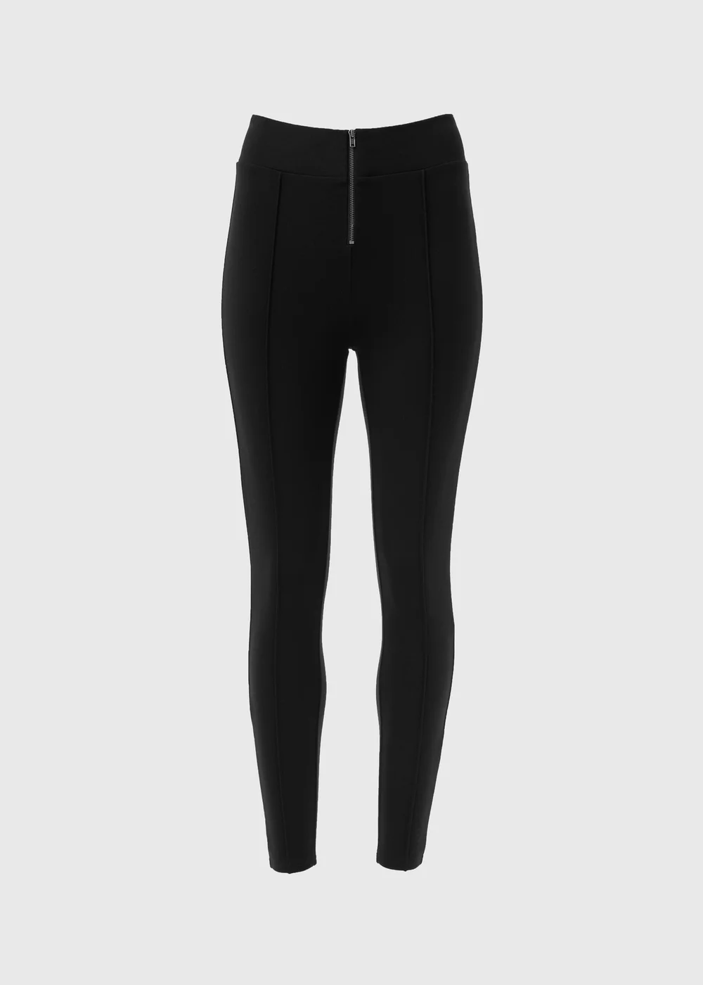 Black Body Shape Zip Leggings - 8 Image 4