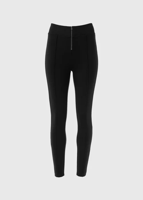 Black Body Shape Zip Leggings - 8 Image 4