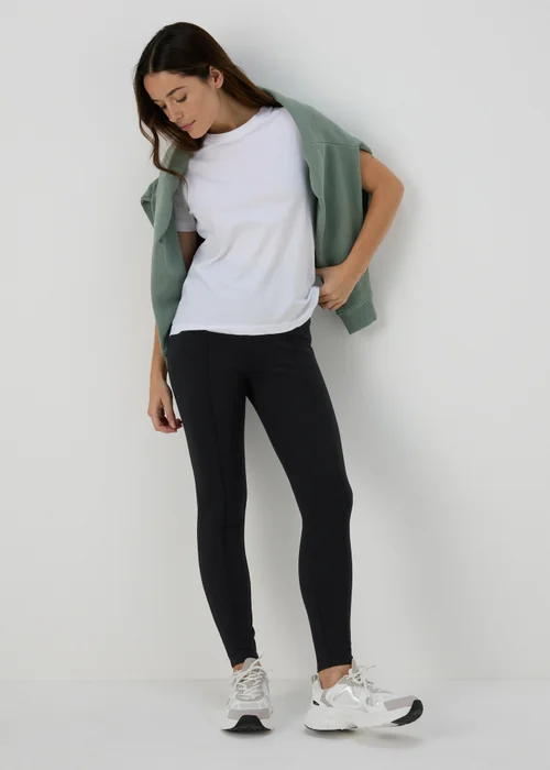 Black Body Shape Zip Leggings - 8 Image 1