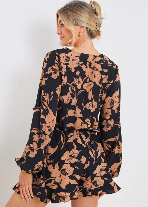 In The Style Black Floral Co Ord Shorts - 12 Image 6