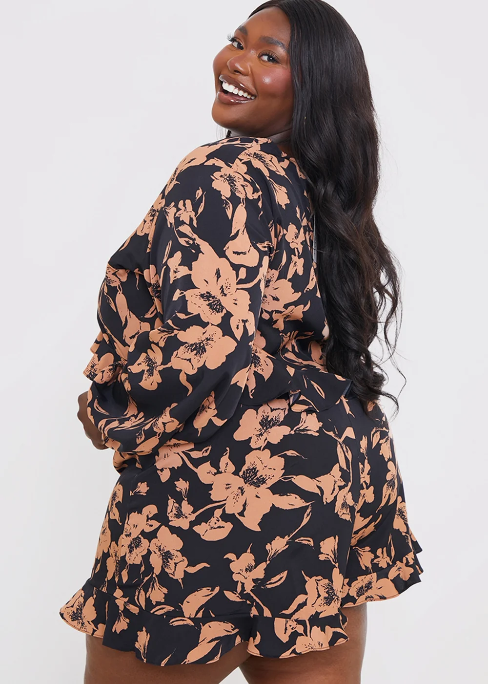 In The Style Black Floral Co Ord Shorts - 12 Image 10