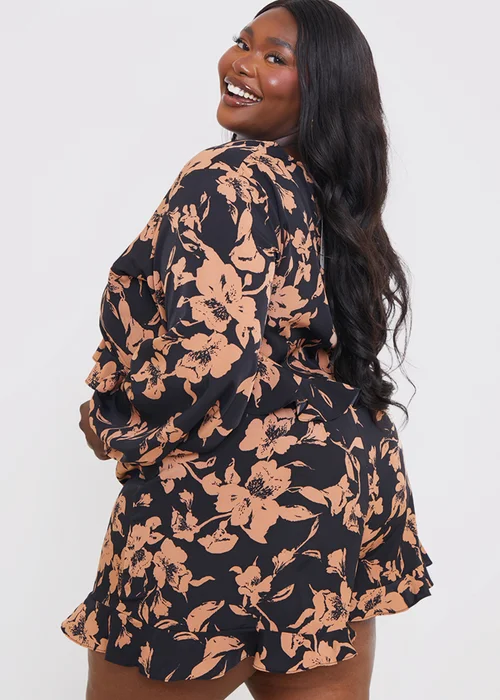 In The Style Black Floral Co Ord Shorts - 12 Image 10