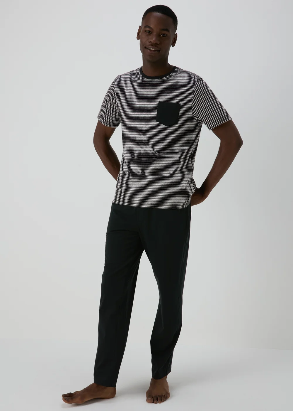 Black Stripe Pyjama Set - Extra small Image 1