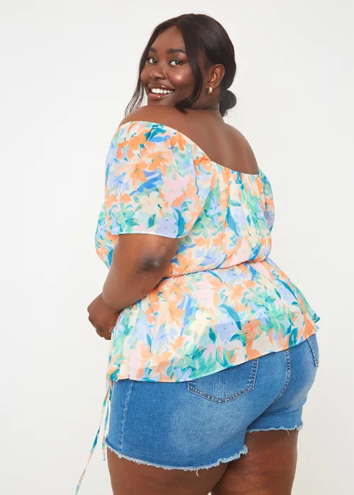In The Style Multicolour Floral Wrap Blouse - 8 Image 8