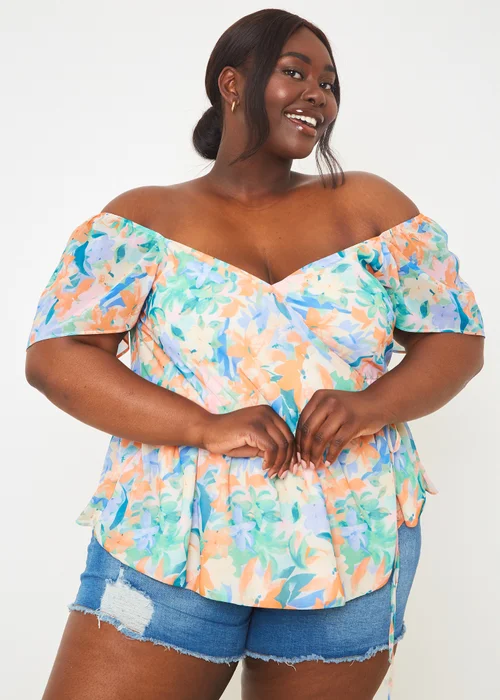 In The Style Multicolour Floral Wrap Blouse - 8 Image 5