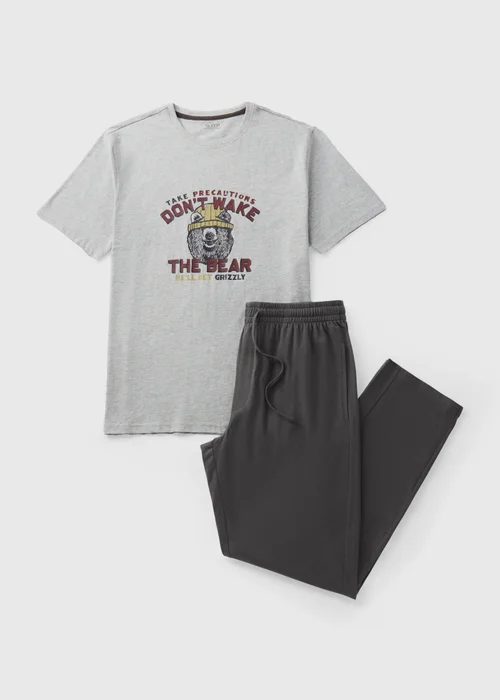 Charcoal Bear Pyjama Set - Extra small Image 4