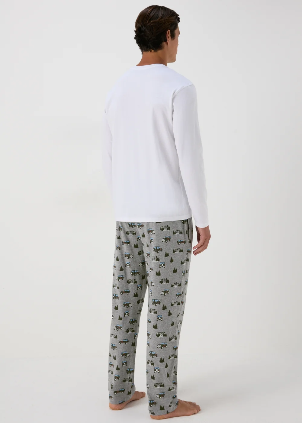 Grey Car Print Pyjama Bottoms - Extra small Image 2