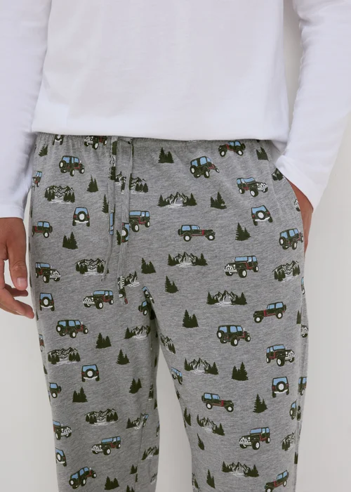 Grey Car Print Pyjama Bottoms - Extra small Image 3