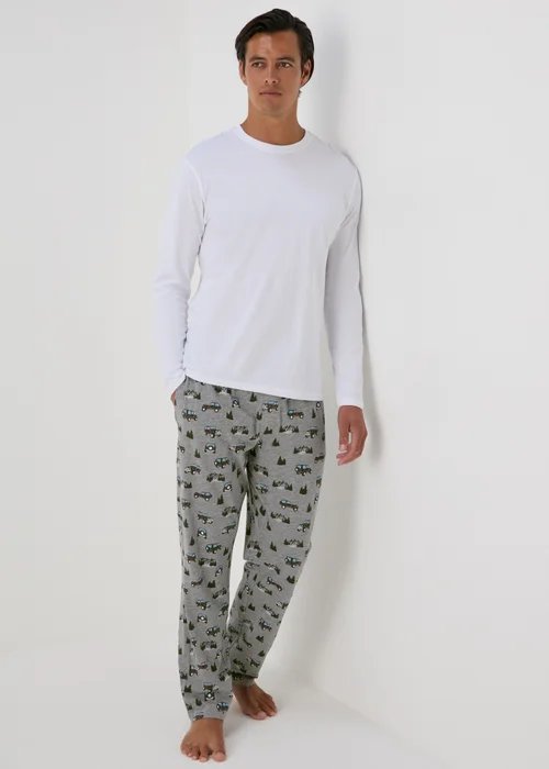 Grey Car Print Pyjama Bottoms - Extra small Image 1