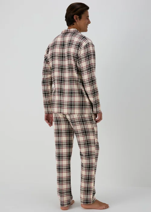 Ecru Check Brushed Pyjama Set - Small Image 2