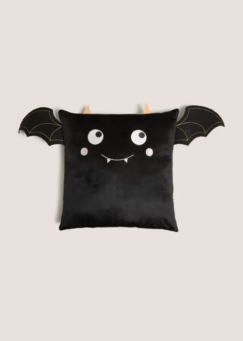 Halloween Black Bat Cushion Image 1