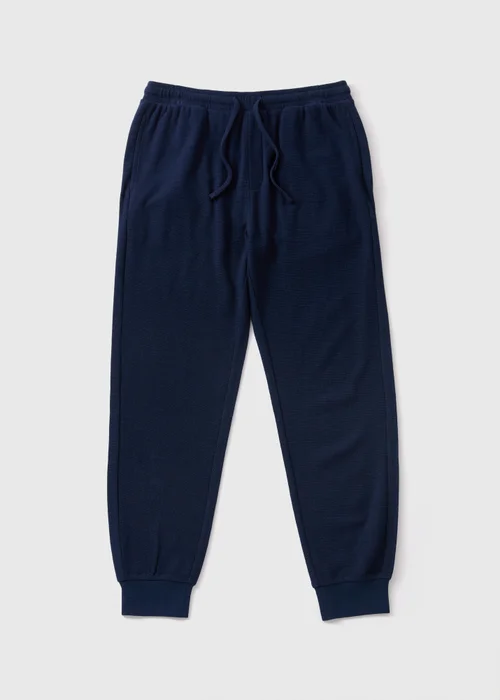 Navy Textured Pyjama Bottoms - Extra small Image 4