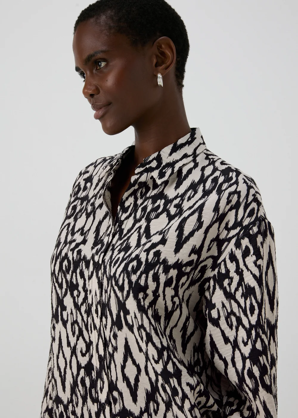 Et Vous Black Ikat Airflow Shirt - 8 Image 3