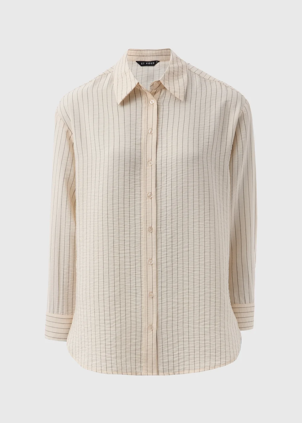 Et Vous Neutral Stripe Airflow Shirt - 8 Image 4