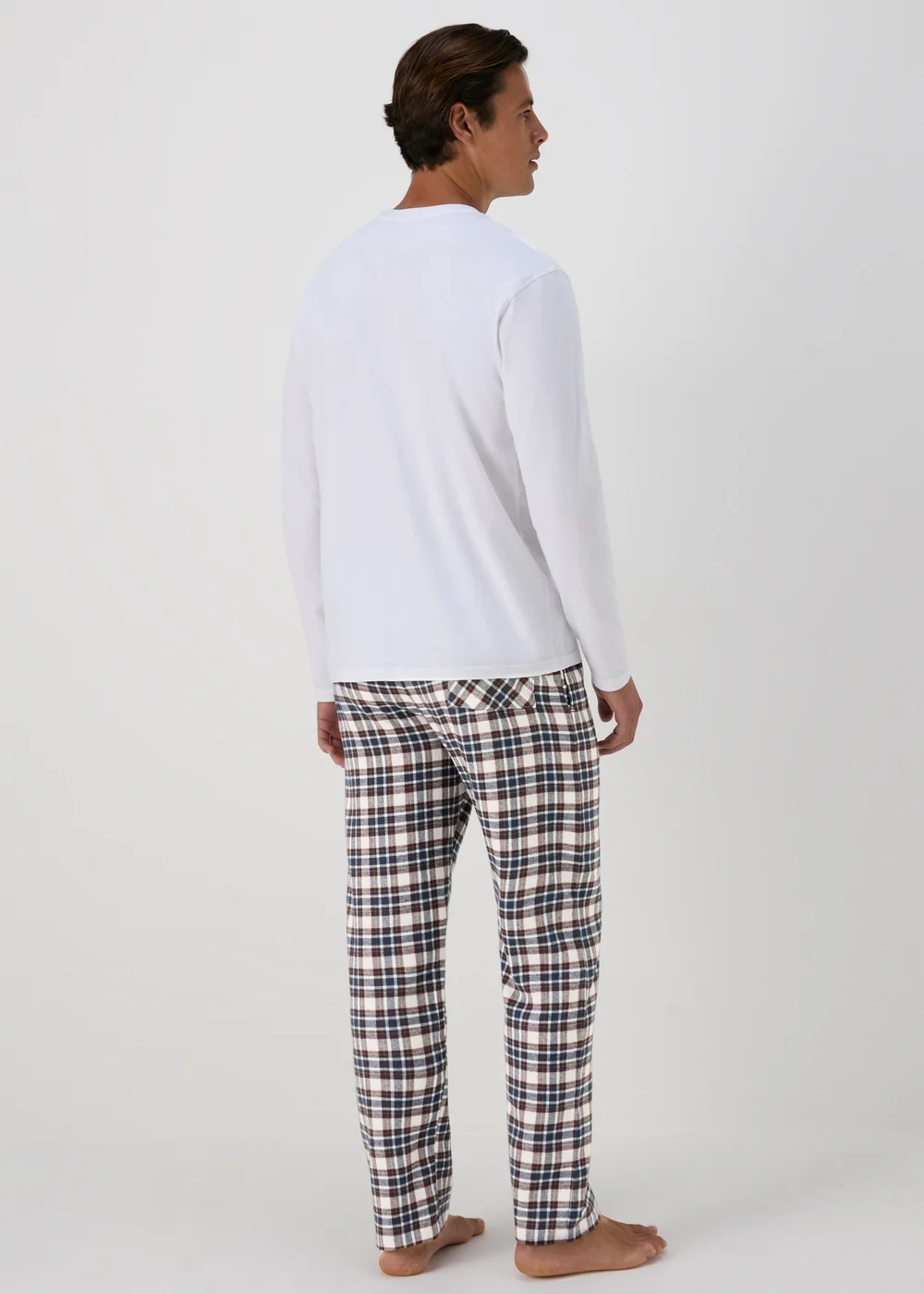 Ecru Check Pyjama Bottoms - Extra small Image 2