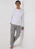 Ecru Check Pyjama Bottoms - Extra small Image 1