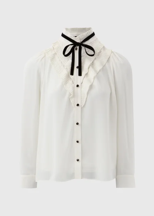 Et Vous White Neck Tie Blouse - 8 Image 4