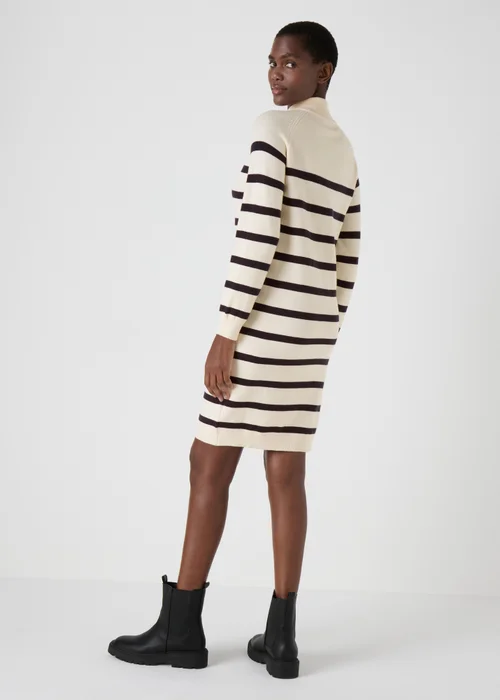 Cream Stripe Knitted Dress - XS Image 2