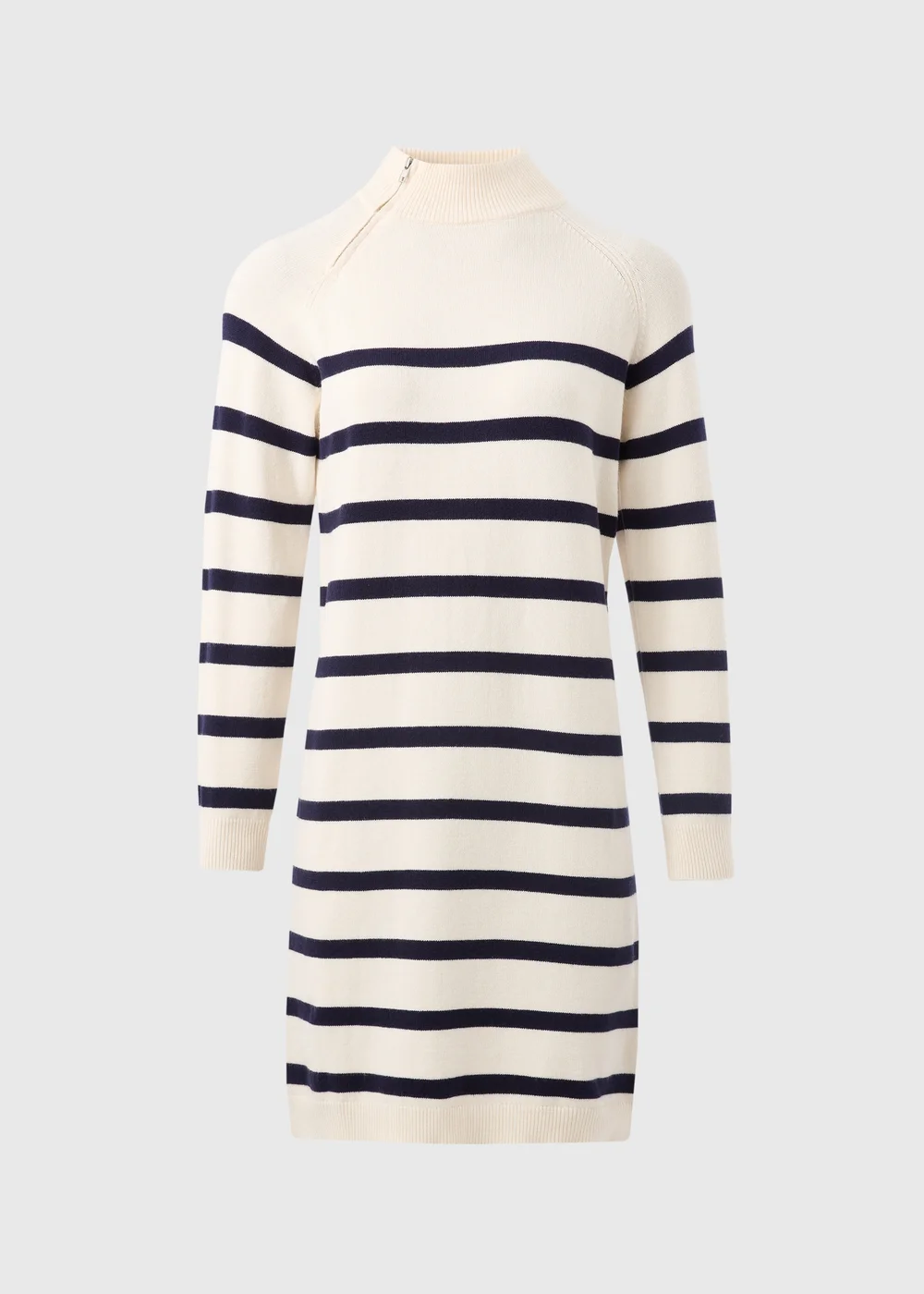 Cream Stripe Knitted Dress - XS Image 4