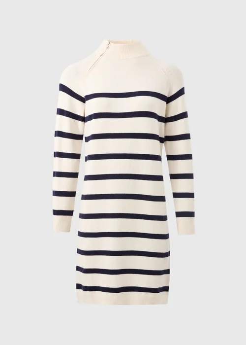 Cream Stripe Knitted Dress - XS Image 4