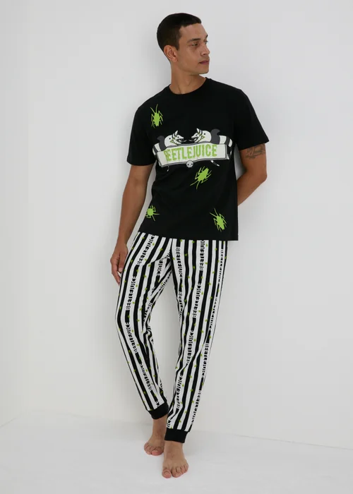 Black Beetlejuice Pyjama Set - Extra small Image 1