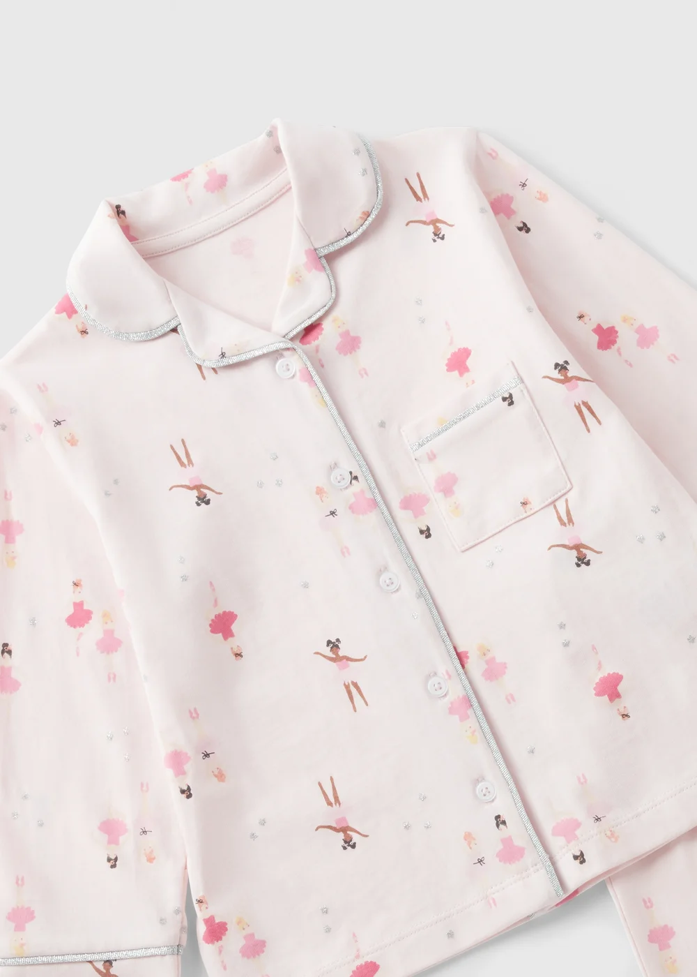 Girls Pink Ballerina Pyjama Set (1-7yrs) - 1 half year to 2 Image 2