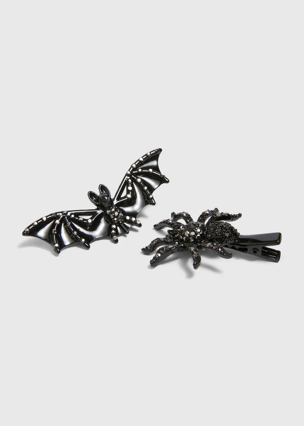 2 Pack Halloween Black Hair Clips - One Size Image 2