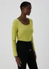Et Vous Lime Square Neck Top - Size 8 Image 1