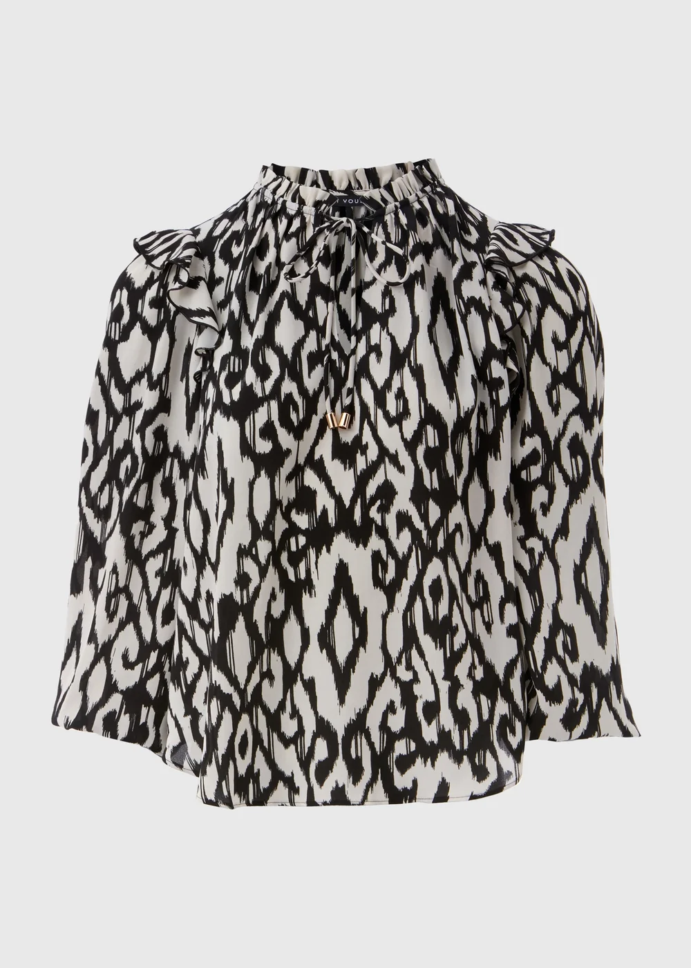 Et Vous Monochrome Ikat Print Blouse - 8 Image 4