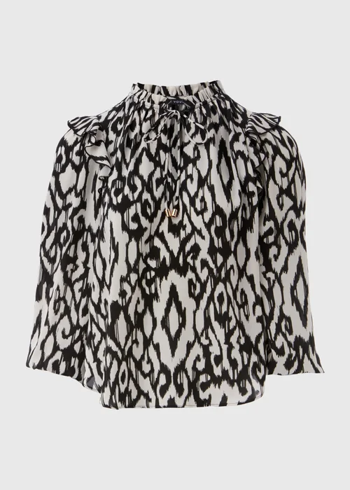 Et Vous Monochrome Ikat Print Blouse - 8 Image 4