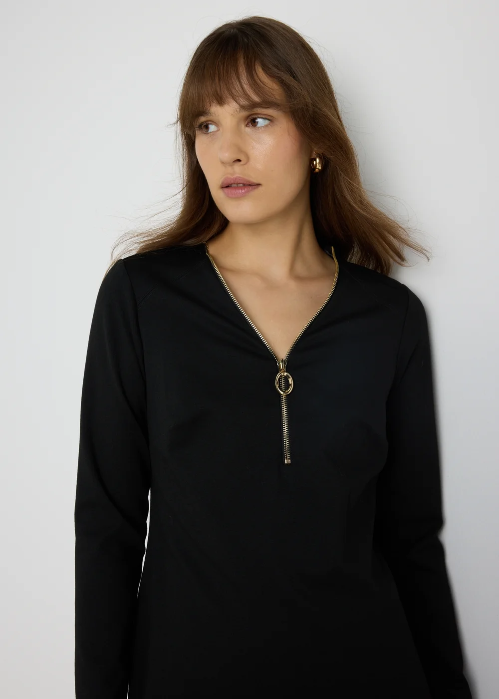 Et Vous Black Knee Length Jersey Dress - 8 Image 3