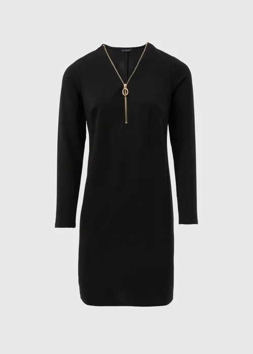 Et Vous Black Knee Length Jersey Dress - 8 Image 4