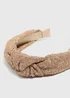 Gold Texture Headband - One Size Image 2