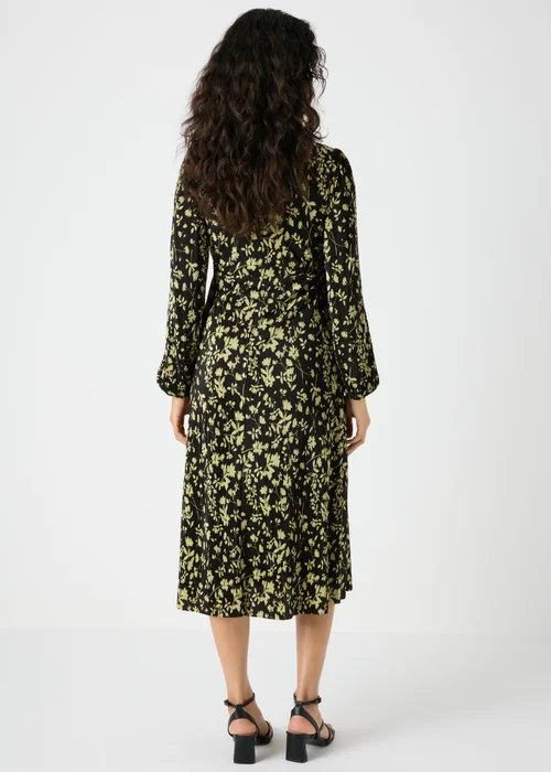 Et Vous Black Plisse Floral Midi Dress - 8 Image 2