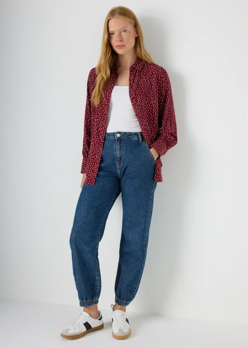 Mid Wash Parachute Jeans - 8 Image 1