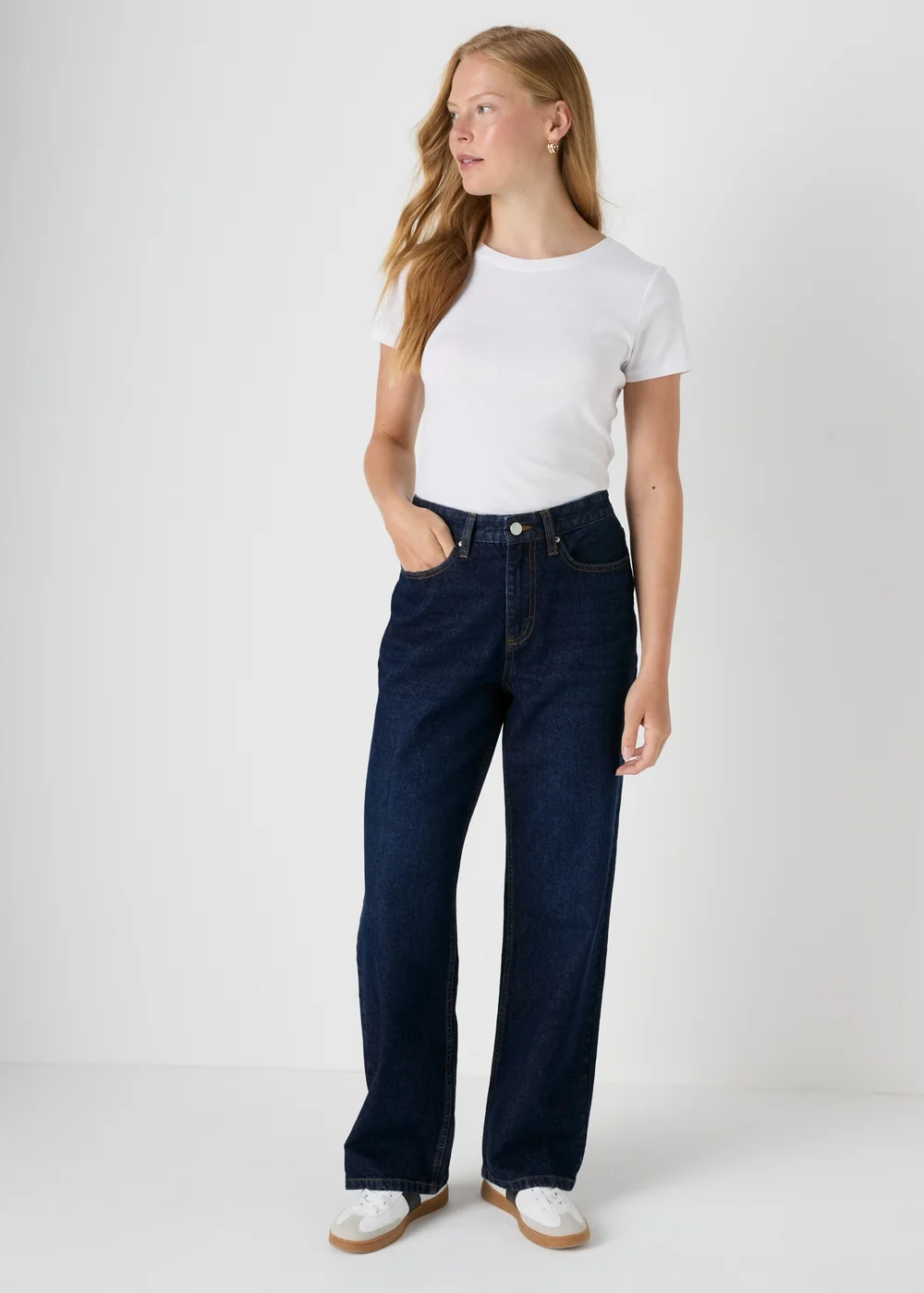 Dark Wash Straight Denim Jeans - 8 Image 3