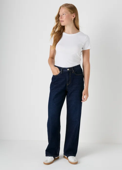Dark Wash Straight Denim Jeans - 8 Image 3